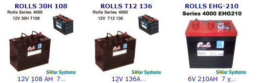 Rolls ���������, ������������ �������, �������� ����� marine series 4000, 5000, ROLLS BATTERIES