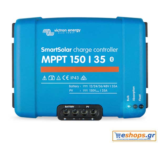 Victron SmartSolar MPPT 150/35 – Ρυθμιστής Φόρτισης MPPT 35Α  Φωτοβολταικών – Ανεμογεννητριών