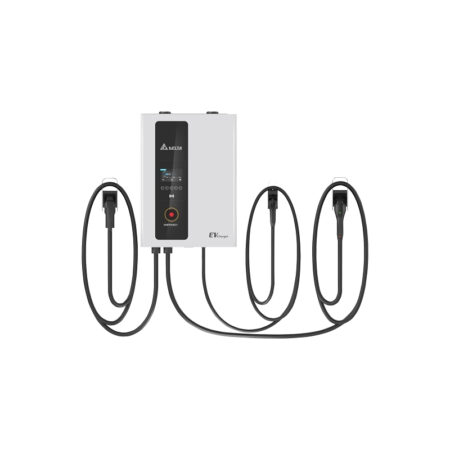 Ταχυφορτιστής Delta DC 50kW Wallbox 4m (2 καλώδια DC φόρτισης CCS | 1 καλώδιο AC φόρτισης Type2) έως 125A 3Φ RFID