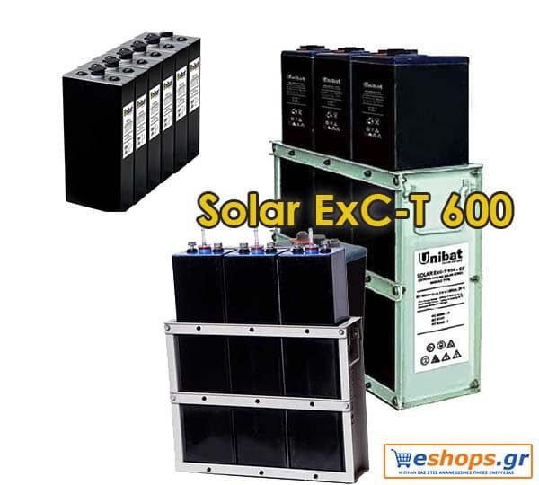 Μπαταρία φωτοβολταϊκών Unibat 2V Solar ExC-T 600 (603Ah c120) Μπαταρία φωτοβολταϊκών Unibat 2V UNIBATPOWER FOR LIFE Solar ExC-T 600 (603Ah c120)