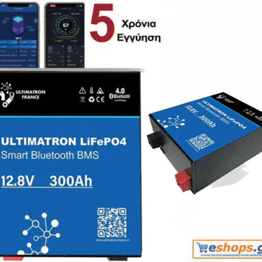 ULM-12-300 Λιθίου Μπαταρία Ultimatron Μπαταρία Λιθίου ULM-12-300 Ultimatron LiFePO4 Lithium Battery 12.8V 300Ah / 3840 Wh / με bluetooth και smart BMS με 5 ΧΡΟΝΙΑ εγγύηση